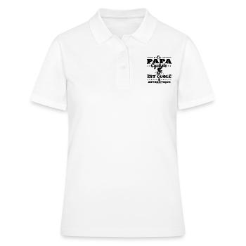 Ce papa cycliste est coole et authentique - Polo Femme - blanc - Devant - Ailine (174cm)