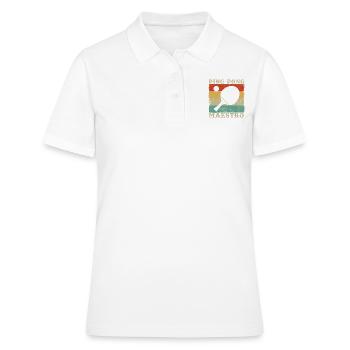 Ping pong master Cadeau Humour - Polo Femme - blanc - Devant - Ailine (174cm)