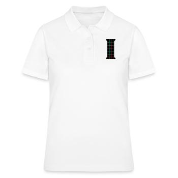 Monogramme i tartan écossais - Polo Femme - blanc - Devant - Ailine (174cm)