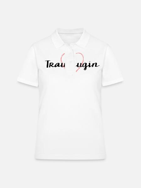 Trauzeugin Freundin Junggesellinnenabschied Herz - Frauen Polo Shirt - Weiß