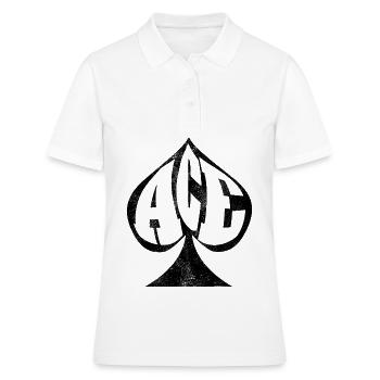 Cartes de poker poker as de pique - Polo Femme - blanc - Devant - Ailine (174cm)