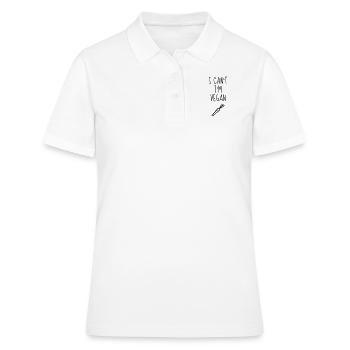 Vegetarier / Vegetarismus / Vegan / Vegetarierin - Frauen Polo Shirt - Weiß - Vorne - Ailine (174cm)