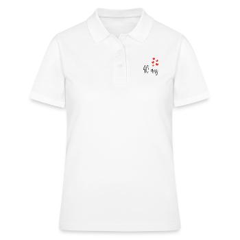 40. 40 ANS. 40e ANNIVERSAIRE. ANNIVERSAIRE 40 ANS. - Polo Femme - blanc - Devant - Ailine (174cm)