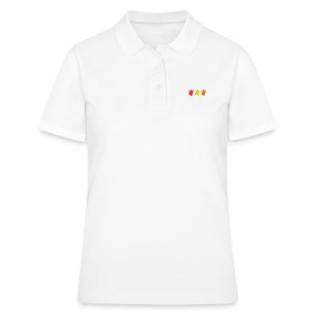 Chope à bière Symbole de bière Cheers - Polo Femme - blanc - Devant - Ailine (174cm)