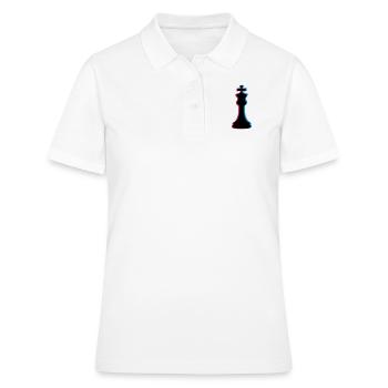 3D Effekt Schach - Frauen Polo Shirt - Weiß - Vorne - Ailine (174cm)