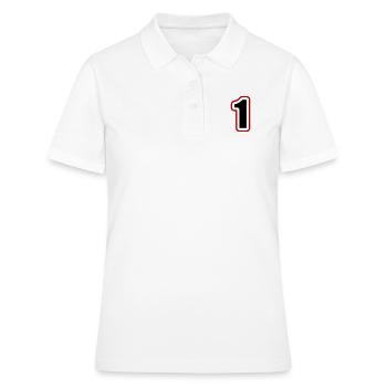 1 Zahl College - Frauen Polo Shirt - Weiß - Vorne - Ailine (174cm)