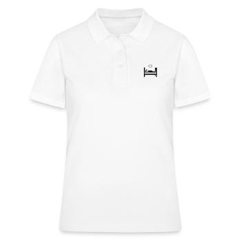 Schlafen Bett - Frauen Polo Shirt - Weiß - Vorne - Ailine (174cm)