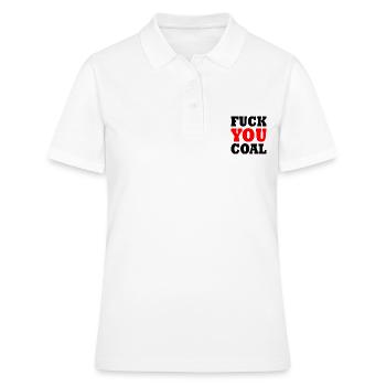Fuck you coal - Polo Femme - blanc - Devant - Ailine (174cm)
