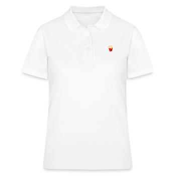 La réponse : frites, frites, frites - Polo Femme - blanc - Devant - Ailine (174cm)