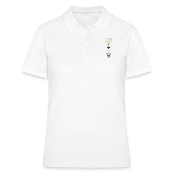 75 ans ane nid verre cerf rebus anniversaire - Polo Femme - blanc - Devant - Ailine (174cm)