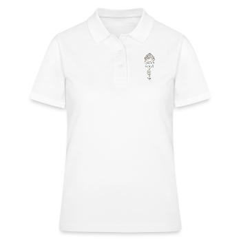 Buddha Schriftzug Buddha Kopf Buddha Spruch - Frauen Polo Shirt - Weiß - Vorne - Ailine (174cm)