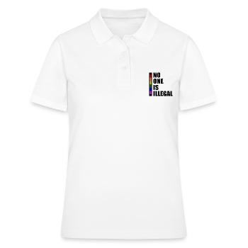 No one is illegal - Polo Femme - blanc - Devant - Ailine (174cm)