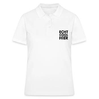 Echt cool hier - Frauen Polo Shirt - Weiß - Vorne - Ailine (174cm)