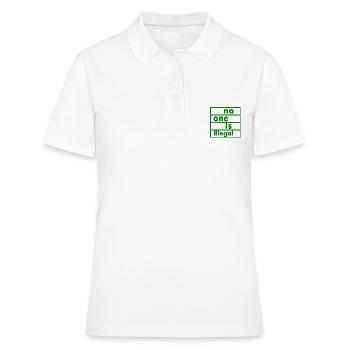 No one is illegal - Polo Femme - blanc - Devant - Ailine (174cm)