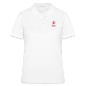 LIEBE - Frauen Polo Shirt - Weiß - Vorne - Ailine (174cm)