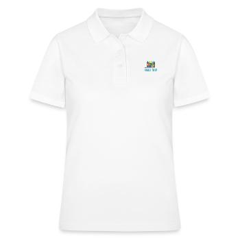 VIVE LES VACANCES. VACANCES. BONNES VACANCES - Polo Femme - blanc - Devant - Ailine (174cm)