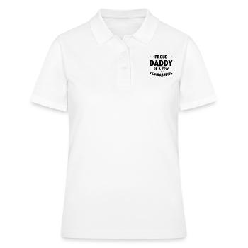 Fier papa de quelques enfants débiles - Polo Femme - blanc - Devant - Ailine (174cm)