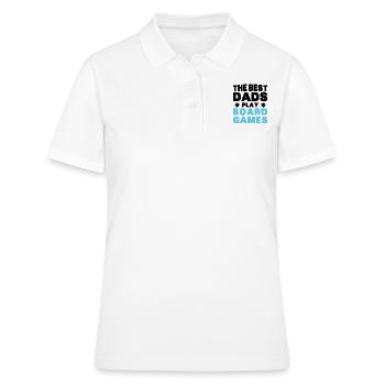 Meilleurs Pères Jouent Jeux de Plateau Cadeau - Polo Femme - blanc - Devant - Ailine (174cm)