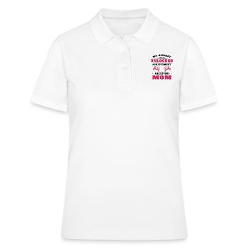 Mon plus haut accomplissement m'appelle maman - Polo Femme - blanc - Devant - Ailine (174cm)