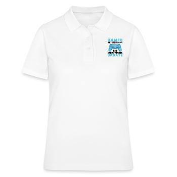 Gamer Altern Nicht Sie Erhalten Ein Update Zocker - Frauen Polo Shirt - Weiß - Vorne - Ailine (174cm)