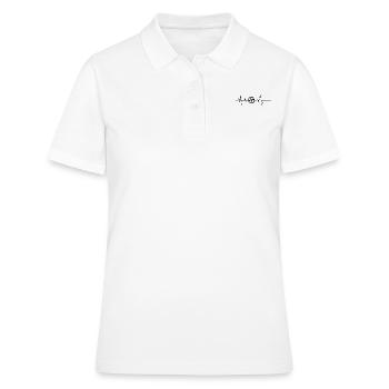 Géocaching Heartbeat Ekg Pulse Geocacher Geocache - Polo Femme - blanc - Devant - Ailine (174cm)