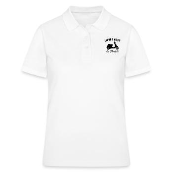 Lieber Rost als Plastic - Frauen Polo Shirt - Weiß - Vorne - Ailine (174cm)