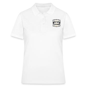 Super Tonton et un Cuisinier Cadeau Humour - Polo Femme - blanc - Devant - Ailine (174cm)