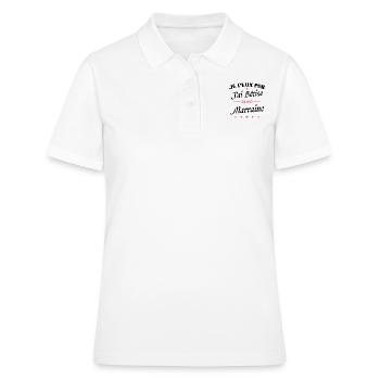 Ich kann nicht, ich bin dumm mit Patentante - Frauen Polo Shirt - Weiß - Vorne - Ailine (174cm)