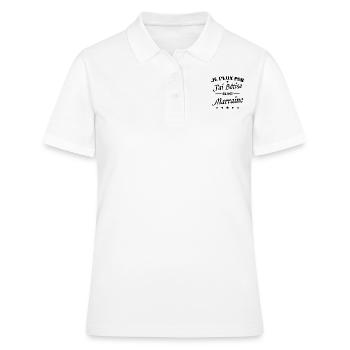 Ich kann nicht, ich bin dumm mit Patentante - Frauen Polo Shirt - Weiß - Vorne - Ailine (174cm)