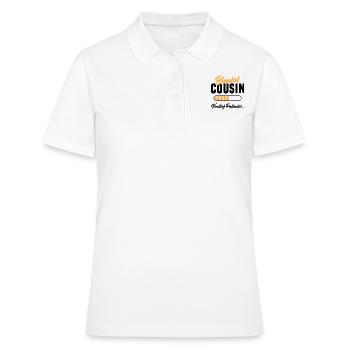 Bald Cousin, bitte warten - Frauen Polo Shirt - Weiß - Vorne - Ailine (174cm)