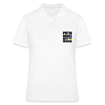 Putin hands off ukraine - Frauen Polo Shirt - Weiß - Vorne - Ailine (174cm)