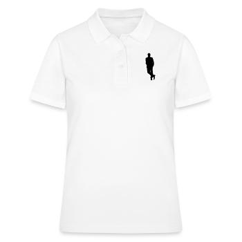 Mann Körper Silhouette Vektor-Design - Frauen Polo Shirt - Weiß - Vorne - Ailine (174cm)