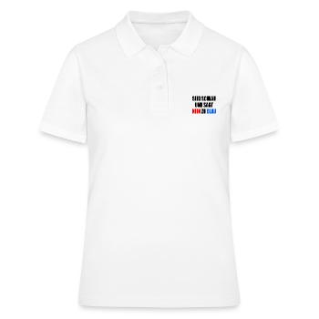 Afd - be smart and say no to blue - Women's Polo Shirt - white - Front - Ailine (174cm)