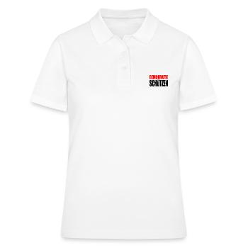 demokratie schützen - Frauen Polo Shirt - Weiß - Vorne - Ailine (174cm)