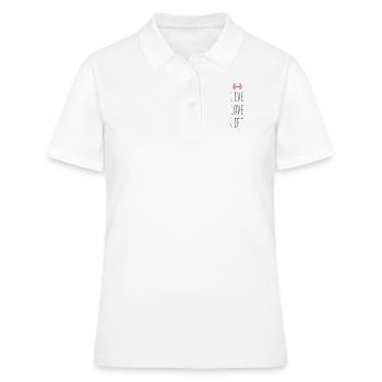 lift love live - Frauen Polo Shirt - Weiß - Vorne - Ailine (174cm)