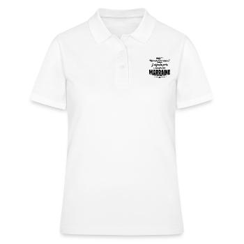 Mauvais Caractère Marraine - Polo Femme - blanc - Devant - Ailine (174cm)