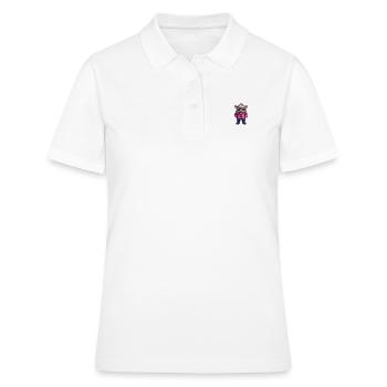 Cochon Hiver Bande Dessinée Sanglier - Polo Femme - blanc - Devant - Ailine (174cm)