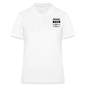 Brigade Evg Cadeau Homme Evg Humour Drôle - Polo Femme - blanc - Devant - Ailine (174cm)