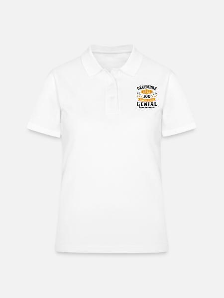 100 Ans Anniversaire Vintage En Décembre 1922 - Polo Femme - blanc