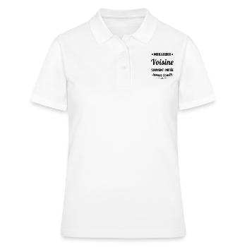 Meilleure voisine souvent imitée jamais égalée - Polo Femme - blanc - Devant - Ailine (174cm)