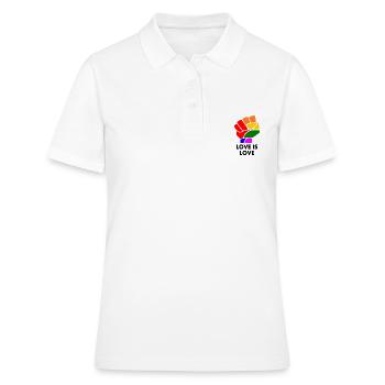 Love is love - Polo Femme - blanc - Devant - Ailine (174cm)