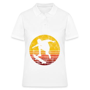 Skateboarder Skateboard Skater Skate Skateing - Women's Polo Shirt - white - Front - Ailine (174cm)