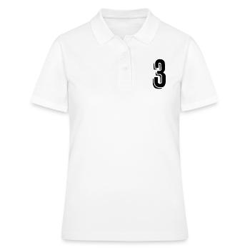 Maillot numéro 3 - Numéro - Trois - Polo Femme - blanc - Devant - Ailine (174cm)