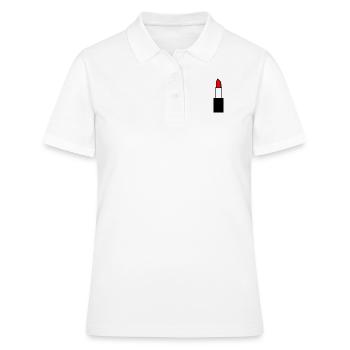 Lippenstift rot Make-up Artist - Frauen Polo Shirt - Weiß - Vorne - Ailine (174cm)