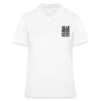 afd - Frauen Polo Shirt - Weiß - Vorne - Ailine (174cm)