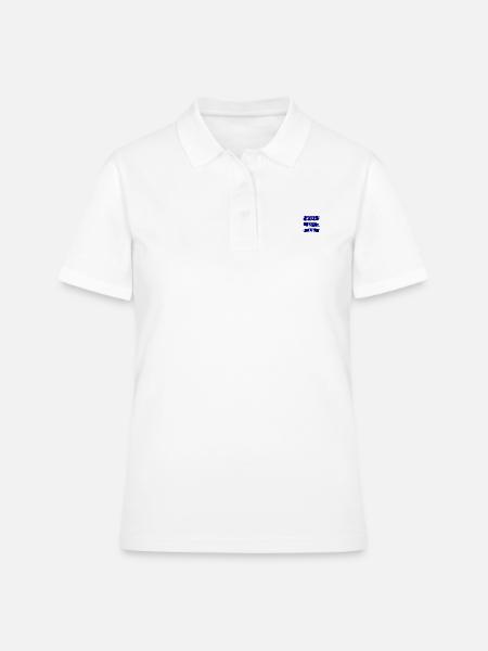 NEVER GIVE UP - Polo Femme - blanc