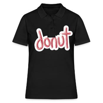donut - Women's Polo Shirt - black - Front - Ailine (174cm)