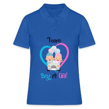 Gender Reveal - Frauen Polo Shirt - Royalblau - Vorne - Ailine (174cm)