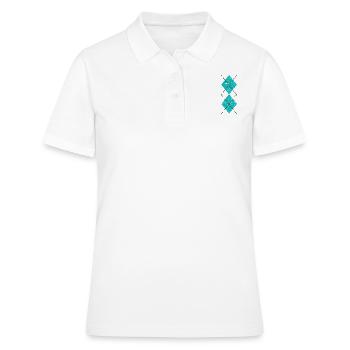 Rockabilly Vintage Argyle - Polo Femme - blanc - Devant - Ailine (174cm)