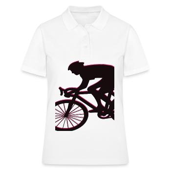 Cyclist cycling racing bike retro vintage - Women's Polo Shirt - white - Front - Ailine (174cm)